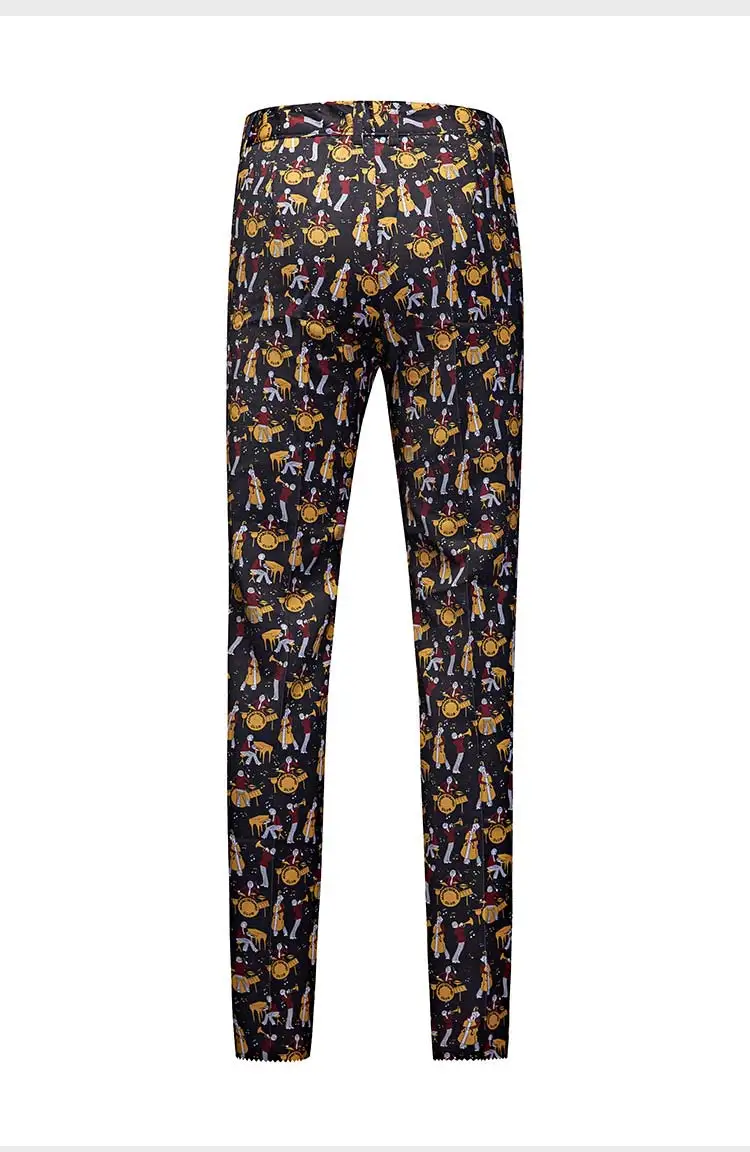 Костюмы для мужчин модный бутик печати мужской костюм Slim Fit Двухсекционный мужской формальные деловые случайные костюмы