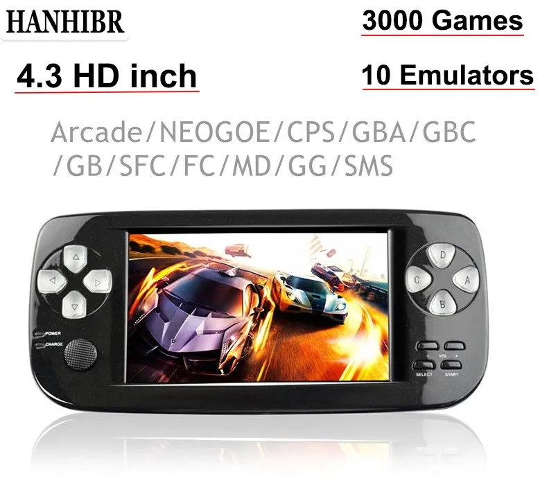 4 3 дюймовая игровая консоль PAP K3 Plus для CP1/GBA/FC/NEO/GEO портативный 64 бит Ручной игровой