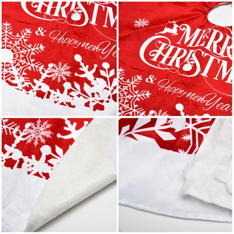 

48 Inch 122cm Christmas Tree Skirt Fashion Creative Decoration Apron Christmas Tree Dress Tree Wrap for Christmas Xmas Party
