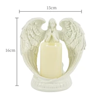 resin angel electronic candle holder living room bedroom tv cabinet church angel statue decorations for home office 16cm hanw88