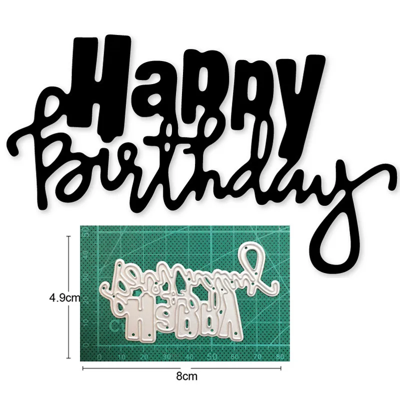 

New metal cutting dies cut die mold Letter Happy Birthday Decoration Scrapbook paper craft knife mould blade punch stencils dies