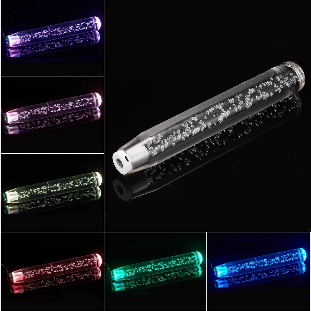 

Автомобильная светодиодная лампа RGB, ручка переключения передач, прозрачный переключатель передач 10 см-30 см, многоцветный градиент, подходи...