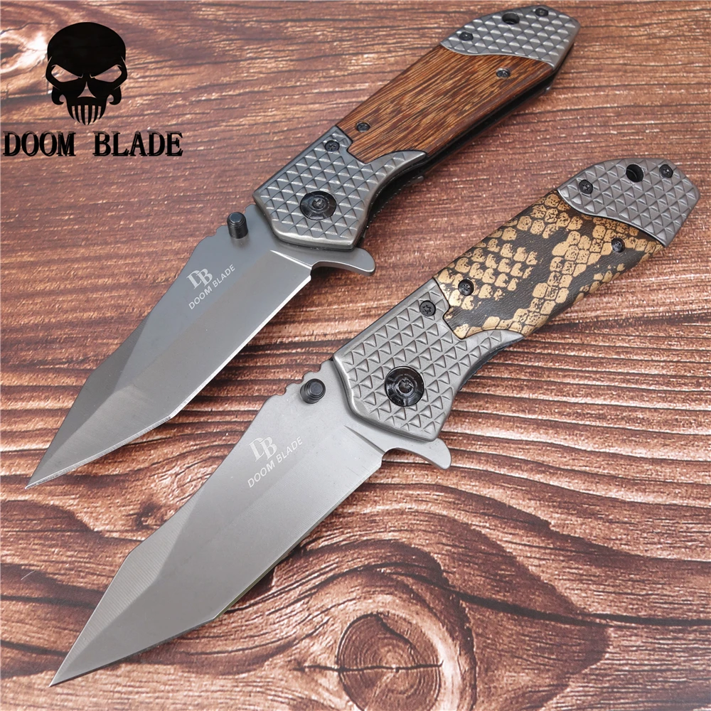 200 мм 5CR13MOV лезвие быстрооткрывающиеся ножи деревянная ручка складной нож