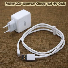 Original Realme 20W SUPERVOOC Fast Charger USB 3.1 Type C VOOC Cable For Realme GT X50 Q2 X2 X7 X50m X50t 7 6 6i 5 Pro OPPO Vivo