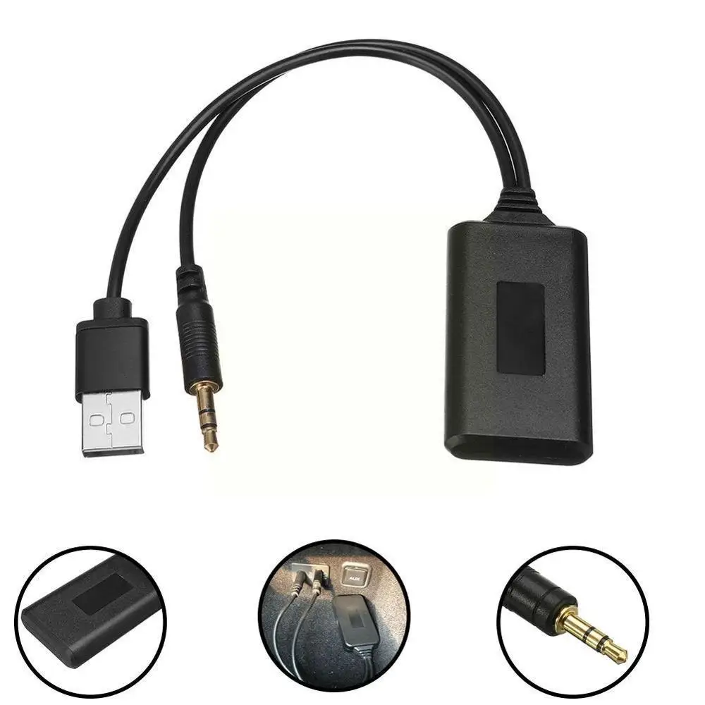 High Quality Universal Car 12V bluetooth Module Adapter Cable USB Jack Aux Radio AUX-IN Stereo NEW Wireless 3.5MM S3F0 | Автомобили и