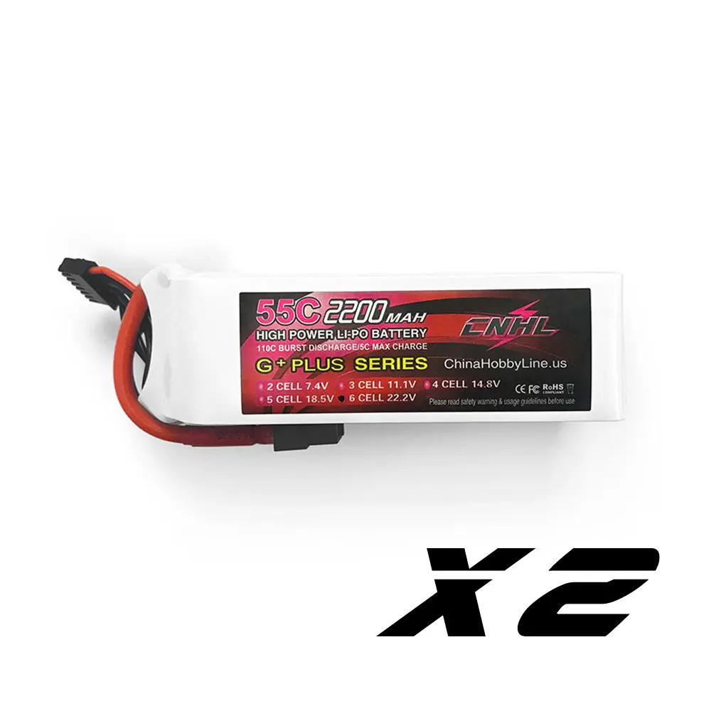 2 блока CNHL G + PLUS 2200 мАч 22 в 6S 55C Lipo аккумулятор для самолета вертолета Jet Edf с
