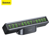 baseus car temporary parking card mobile phone number holder notification plate luminous magnetic telephone number presetting
