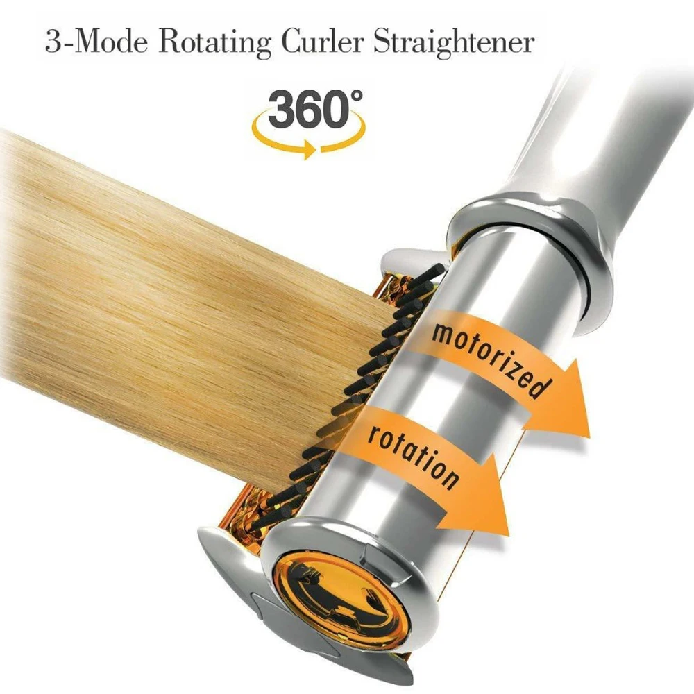 

Hair Straightener Professional 2-Way Rotating Curling Iron Hair Brush Curler Straightener Max 2-Way Rotating Hair Curler Iron