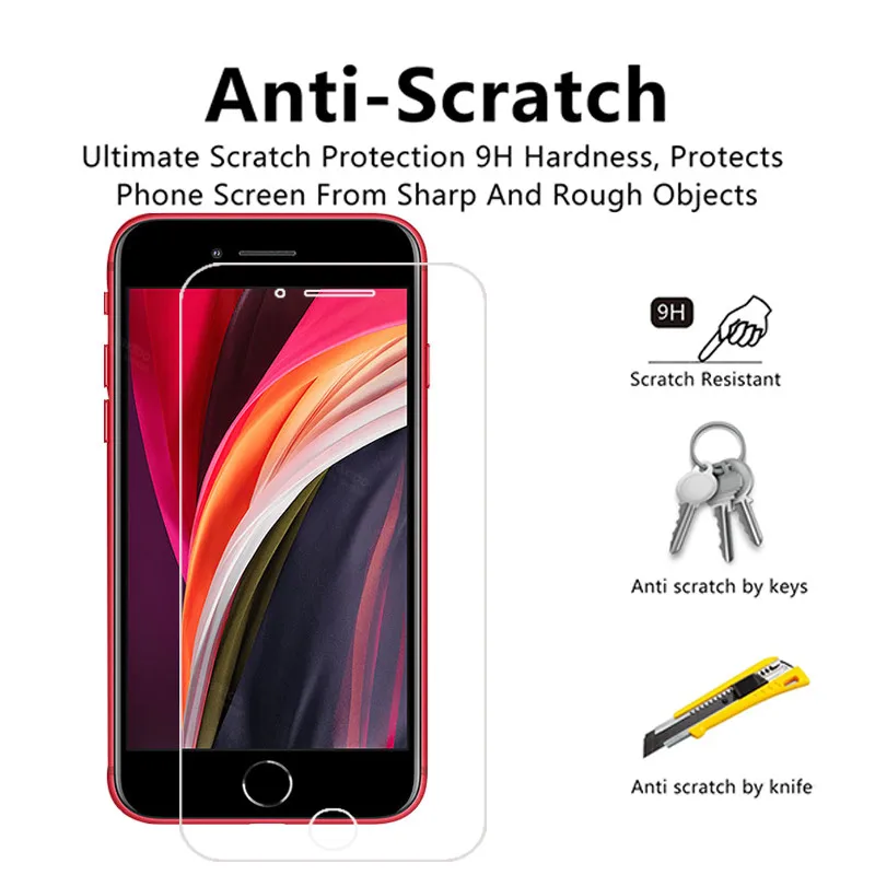 3pcs tempered glass for apple iphone se 2020 protective glass screen protector for iphone se 2020 ip ifone se protective film free global shipping