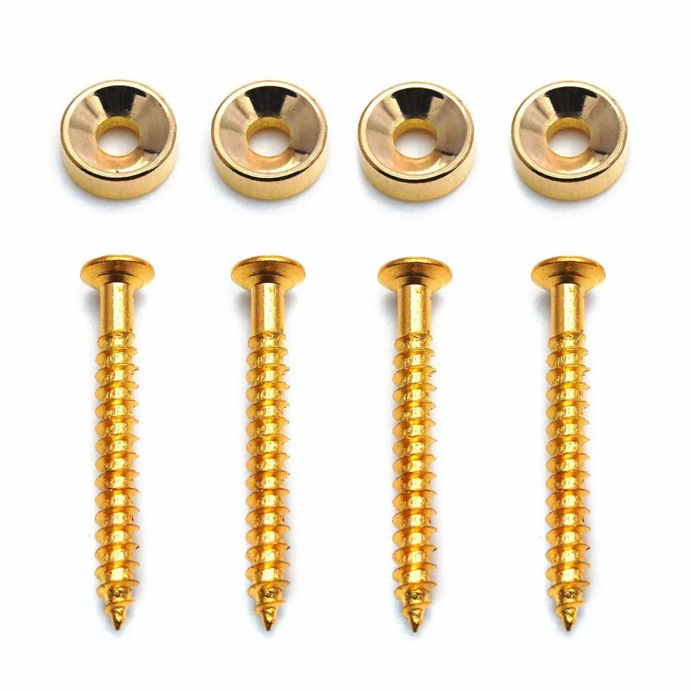 

4 Piece Steel Guitar Neck Mounting Plate Bushing And Bolts 14 Mm For Electric Guitar Bass Neck Plate Accessories