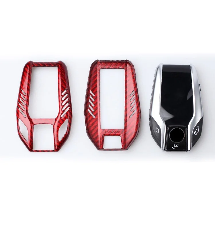 Углеродное волокно автомобиль дистанционного ключа чехол оболочка для ключей BMW