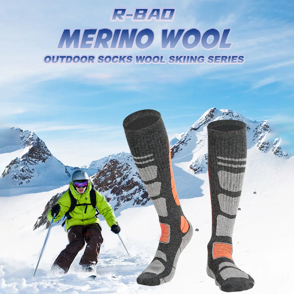 

1pair Women Men Long Snowboard Walking Casual Hiking Thickened Climbing Winter Warm Ski Socks Camping Outdoor Sport Snow Soft