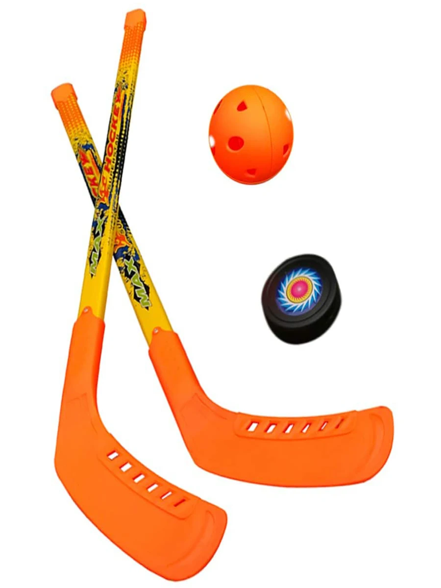 (2 упаковки) набор игрушек для хоккея с шайбой детская горная клюшка спорт