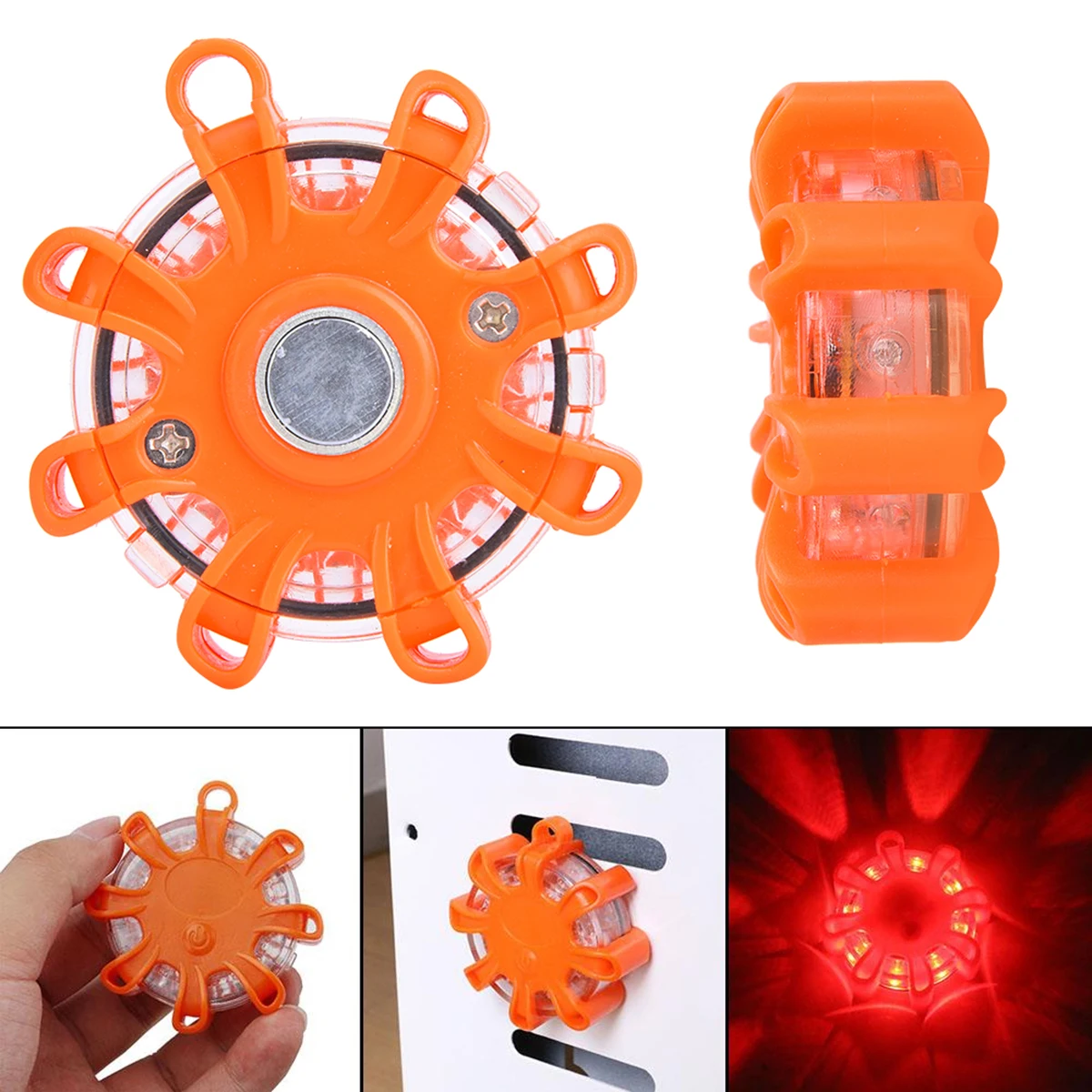 

Magnetic Car Road Signal LED Flare Light Flash Emergency Strobe Safety Warning Light-M25 Road Safety Flare 8LED Car Marine Boat