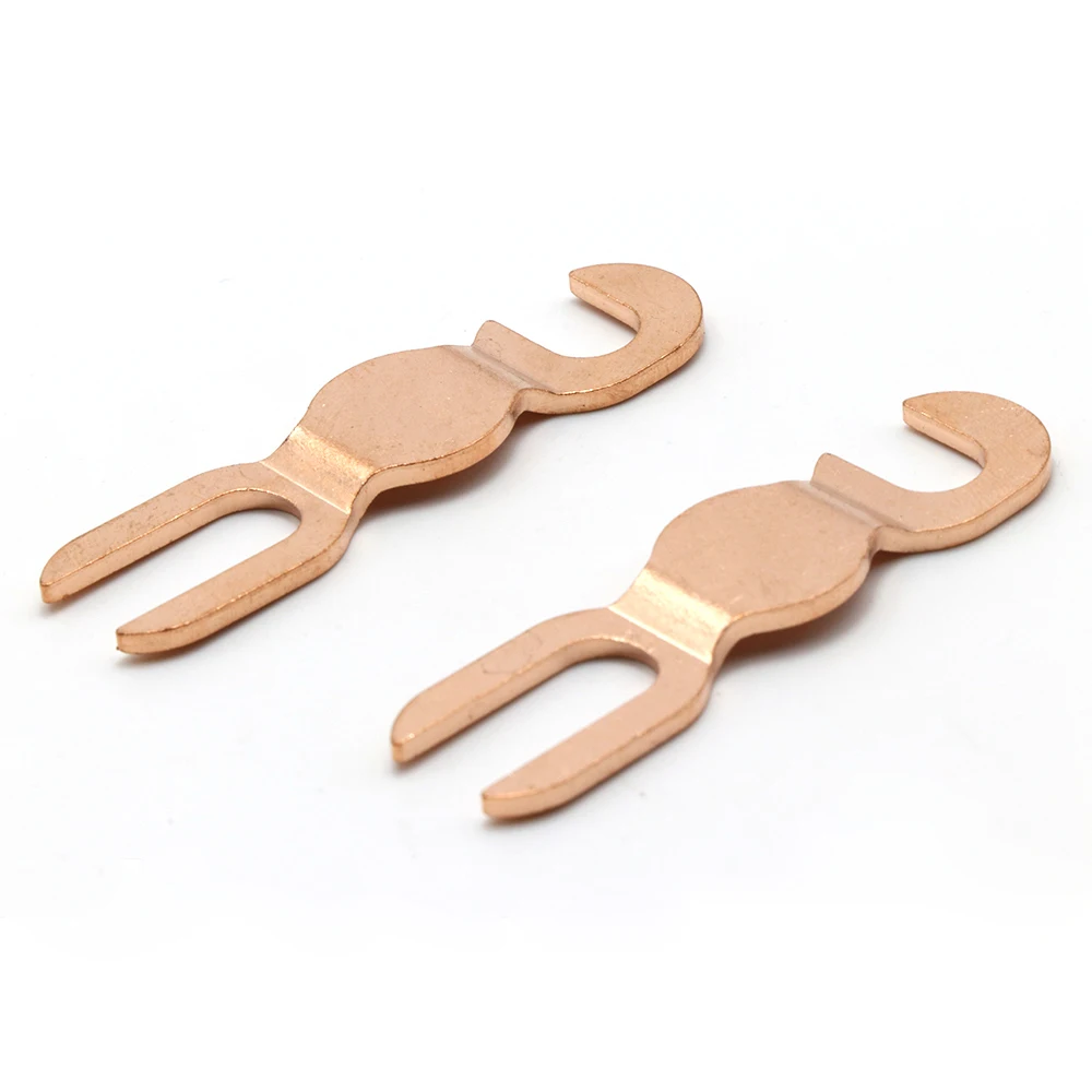 Monosaudio SP08Cu Pure Copper Parallel Connection Plate For HiFi Audio Speaker Binding Post hifi audio Y spade connector plug |