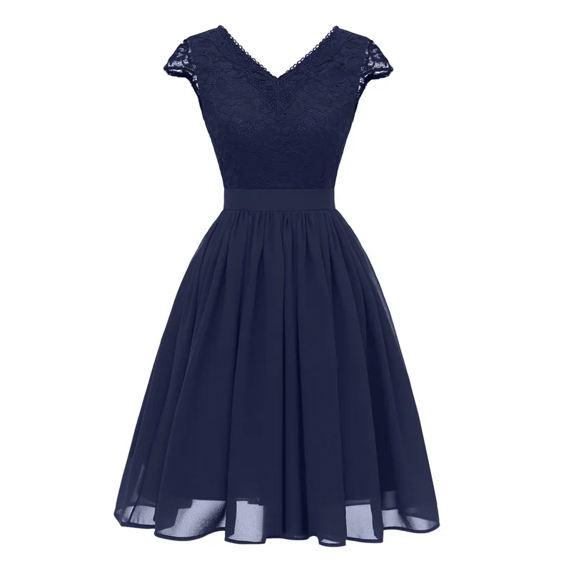 Robe de soiree элегантное кружевное вечернее платье с вышивкой для банкета шифоновые