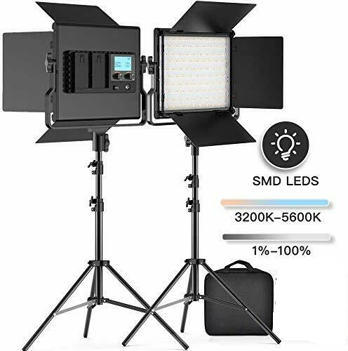 

JINTU L4500K Camera LED Video Light 3200K-5500K Bi-Color W/ battery for video shooting interviews Youtube weddings meeting