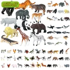 Фигурки диких животных, 12 шт., пластиковые фигурки в виде Лев, насекомых, фермы, птицы, Обучающие игрушки, подарок для детей