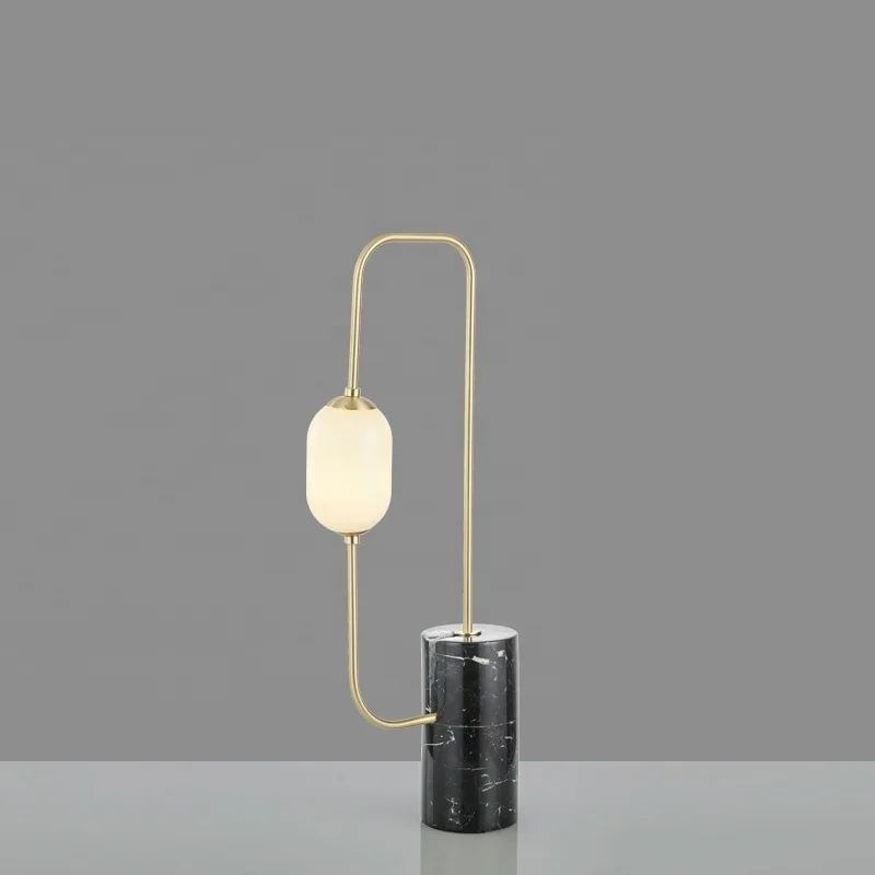 Современная стеклянная мраморная основа для настольной лампы прикроватная