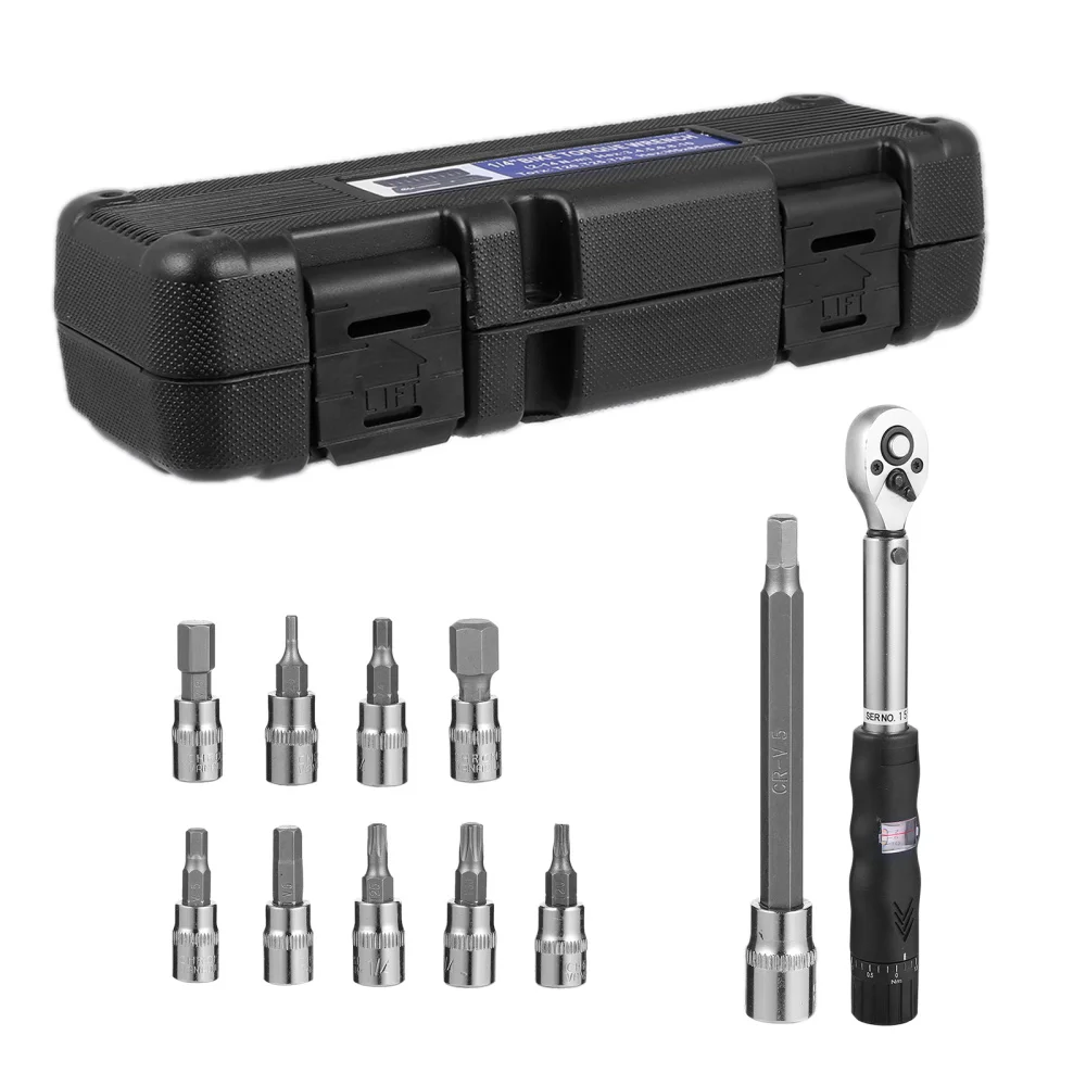 

11 шт. динамометрический ключ прочный крепкий Прайм 1/4 дюйма Профессиональный инструмент для ремонта велосипедов