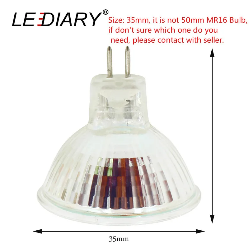 LEDIARY 10 шт. супер яркий затемняемый MR11 GU5.3 Галогеновый свет пятна 12 V/220 V 35 W/50 W галогенные лампы в форме чашки лампы из прозрачного стекла - Испускаемый цвет: Warm White