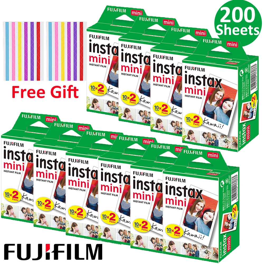 

20-100 sheets Fuji Fujifilm Instax Mini 11 Film White Edge Photo Paper Films 10-200 pcs For Instant Mini 9 8 7s 25 50s Camera