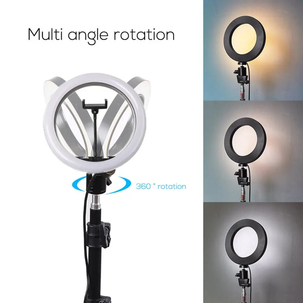 30 см/12 дюймов светодиодный светильник для селфи с подставкой студийной