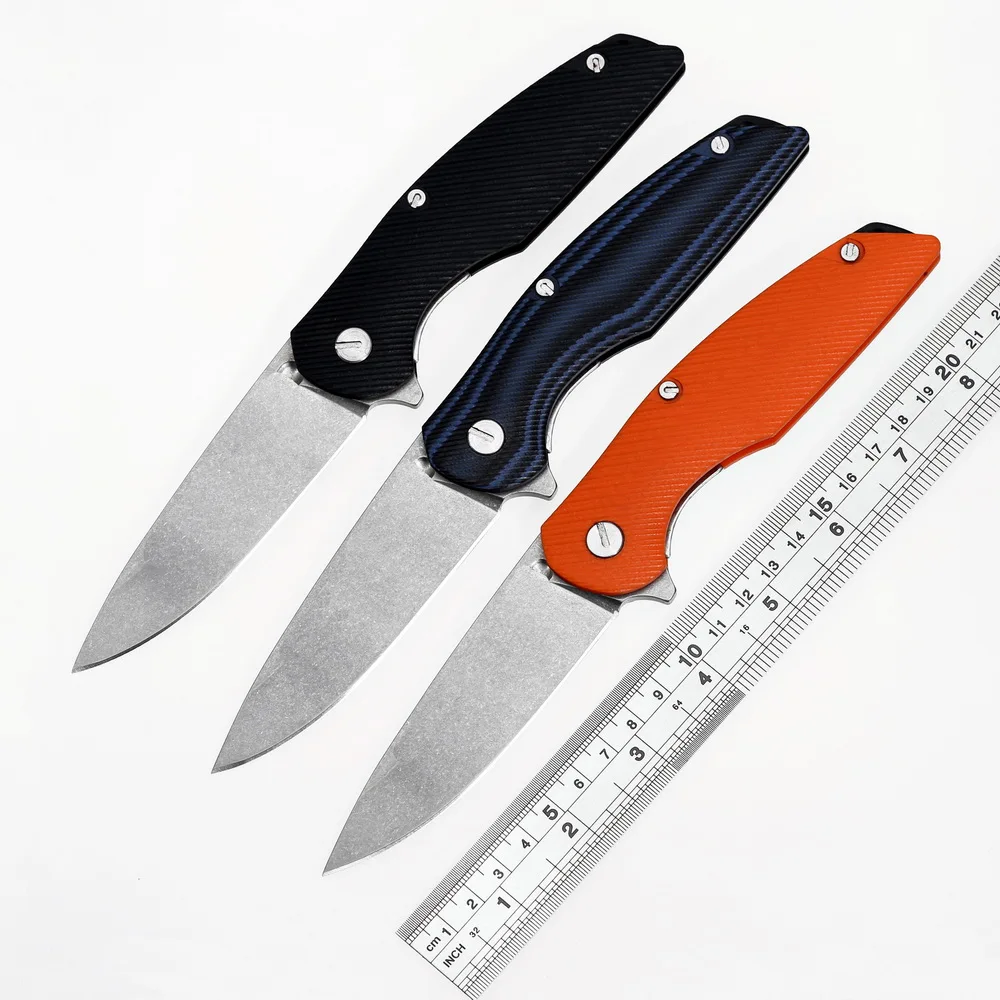 Складной нож с подшипником F3 карманный стальной клинок 8Cr1 3Mov рукоятка из G10 для