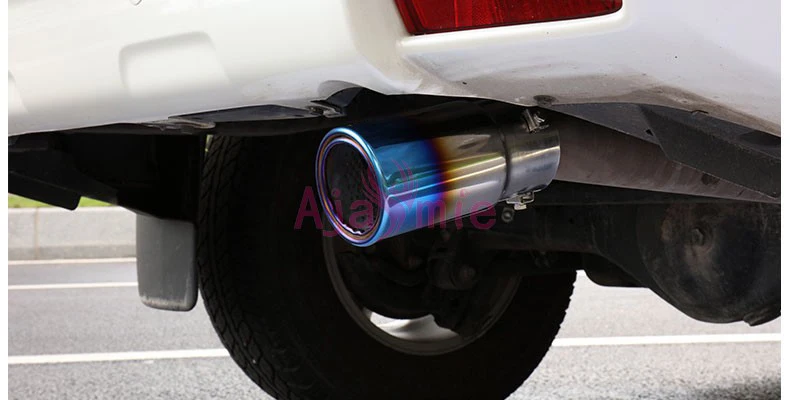 #304 нержавеющая сталь Синий Серебристый задний хвост глушитель наконечник трубы