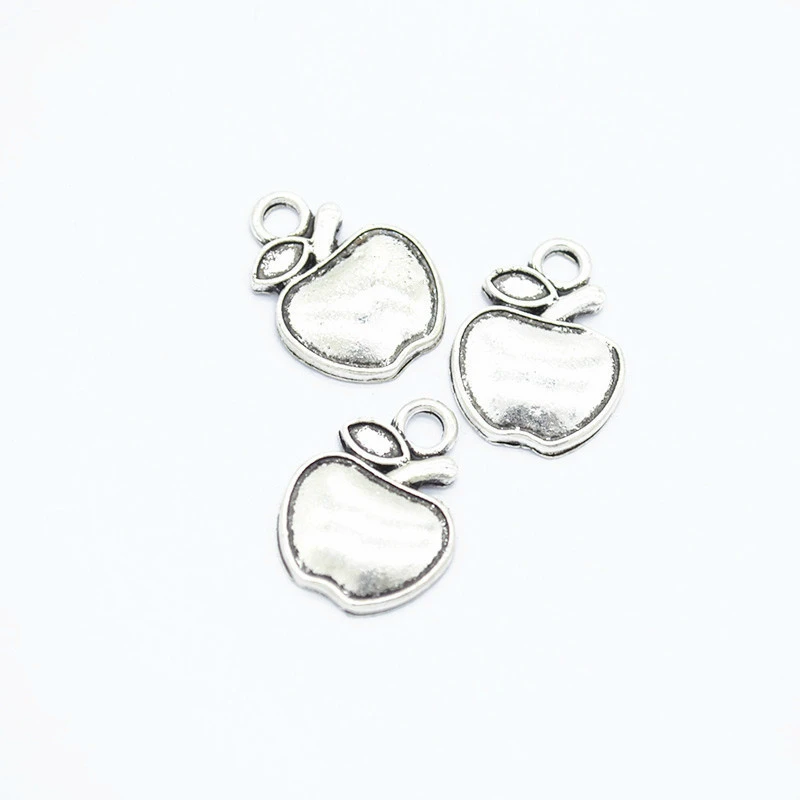 

60pcs Apple Charms DIY Jewelry Making Pendant Fit Bracelets Necklaces Earrings Handmade Crafts