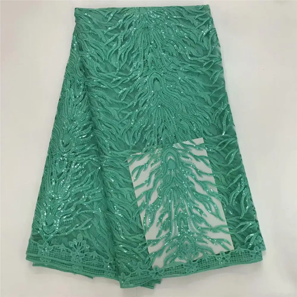 High Quality African Sequins Lace Fabric Royal Blue French Net Embroidery Tulle For Nigerian Wedding Party Dress | Дом и сад