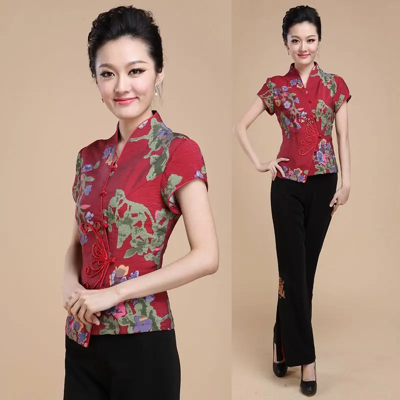 Женские китайские Топы hanfu Топ китайская рубашка Женский китайский топ Восточный льняной китайский стиль Женская одежда