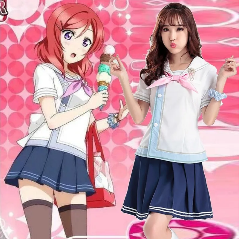Костюм для косплея японского аниме Love Live Sunshine Матросская Униформа Takami Chika девочек