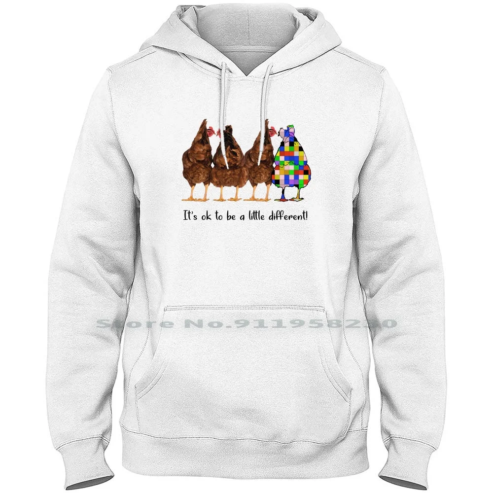 

Chicken Autism It's Ok To Be A Little Different Hoodie Sweater Cotton Different Chicken Little Autism Chick Chic Lit Ick Chi To