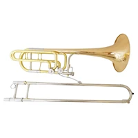 bbfebd bass trombone musical instruments gold brass trombones rotor slide trombones lacquer with mouthpiece case