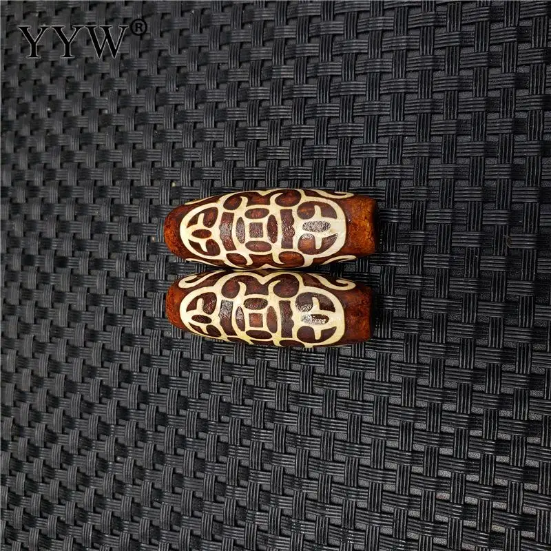 

5PCs/Lot Natural Tibetan Dzi Agates Stone Beads Retro Vintage Jewelry Antique Green Ruyi Agates Stone Beads for Men Male