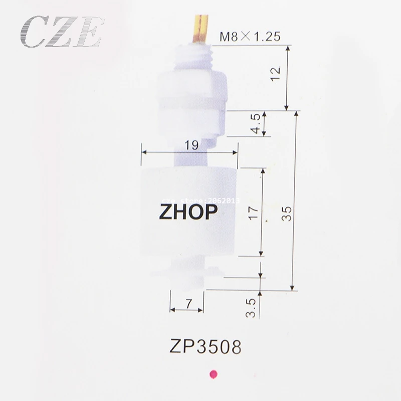 Поплавковый мини выключатель M8 * 35 мм 220 В датчик уровня воды с нормальным