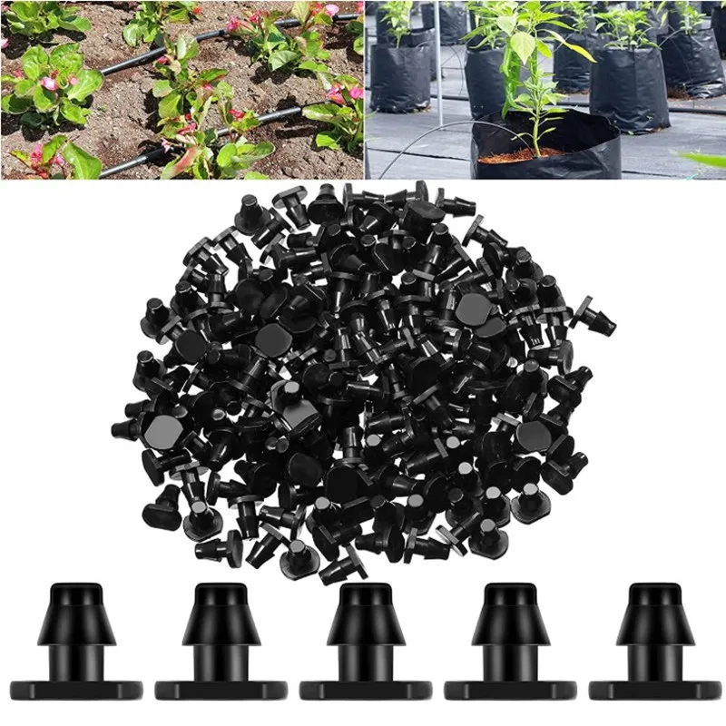 

1/4" Irrigation Hose End Plug Garden Irrigation Fittings for 4/7mm Microtube Cut Off Water Flow Drip Irrigation Fittings