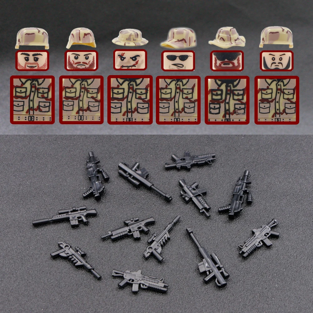 WW2 военный солдат строительные блоки советская армия фигурка с оружием морской