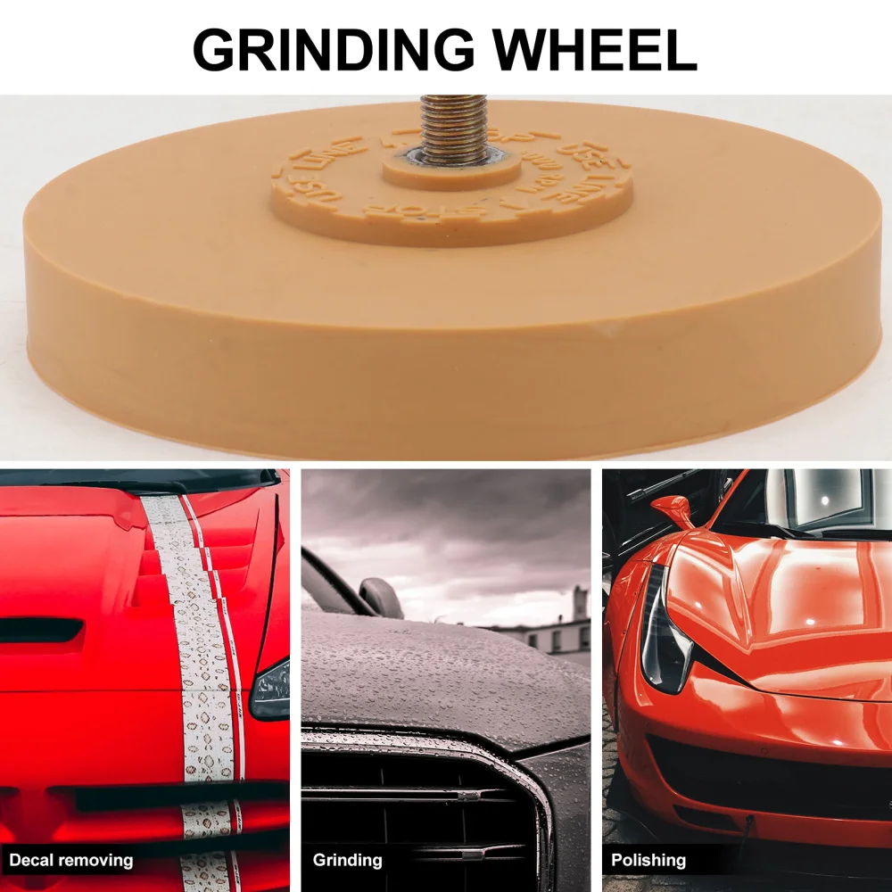 

1pc Rubber Grinding Car Glue Remover Rubber Wheel Grinding Tool Accessory