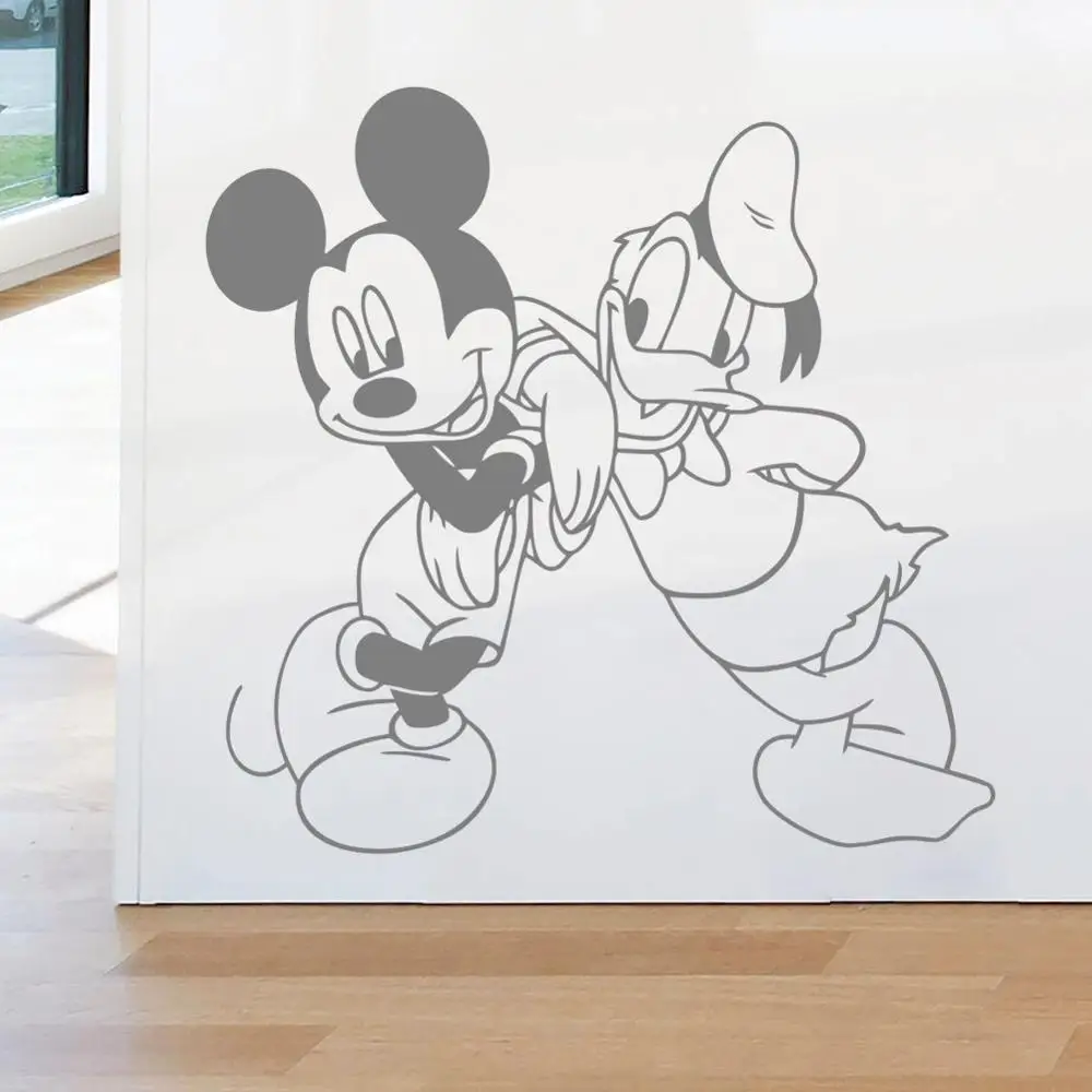 

Disney Mickey Mouse Donald Duck Vinyl wall Sticker kids Nursery Accessories Art Decor Wall Decals Cartoon Cute Art Decor