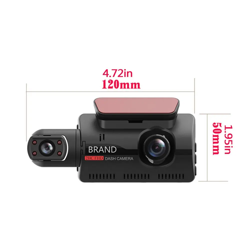 

1080p Three Inch Display Screen Driving Recorder A68 With Double Lens Adjustable Interior Lens Driving Recorder