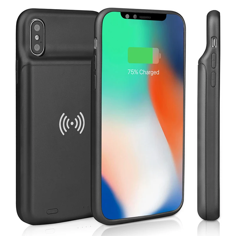 

Wireless Charging Battery Charger Case For iPhone 6 s 6s 7 8 Plus Battery Case With Audio Power Bank Charger Case For iPhone X X