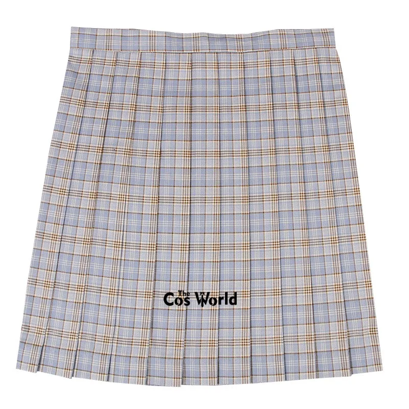 

[Orchid Yellow] Girl's Women's Japanese Summer High Waist Pleated Plaid Skirts For JK School Uniform Students Cloths