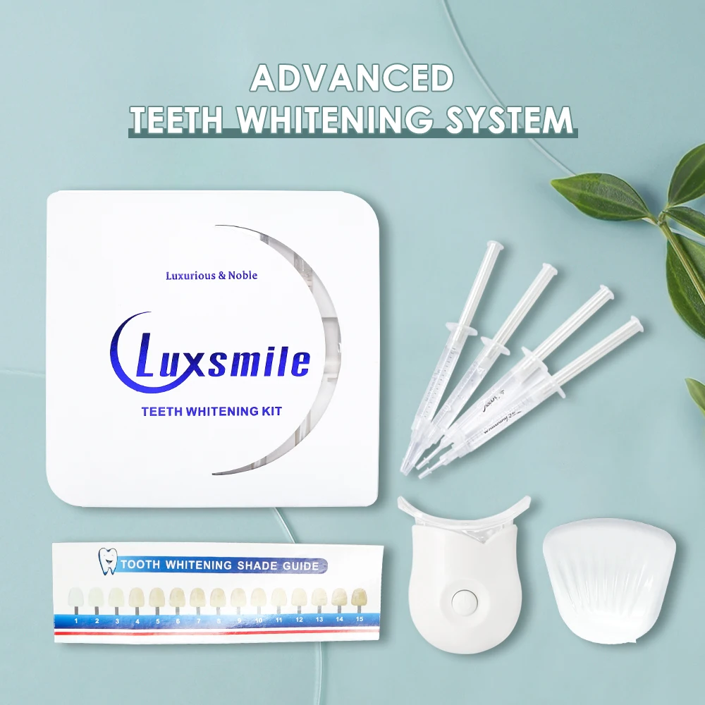 

Комплект для отбеливания зубов Luxsmile, 4 шт., отбеливатель PAP 18% 35% CP, 6 сисветильник светодиодов, термопластичный поднос для отбеливания зубов