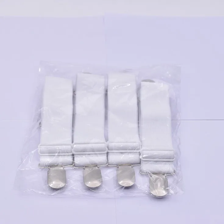 White with 2 Clip 4 шт./компл. постельное белье оставаться подтяжки для диванов держатель матрас Эластичный Нескользящий зажим Одеяло вышлите ваш заказ прямо к этому поставщику белого и черного цвета Кровать Зажим для листов - Цвет: White with 2 Clip