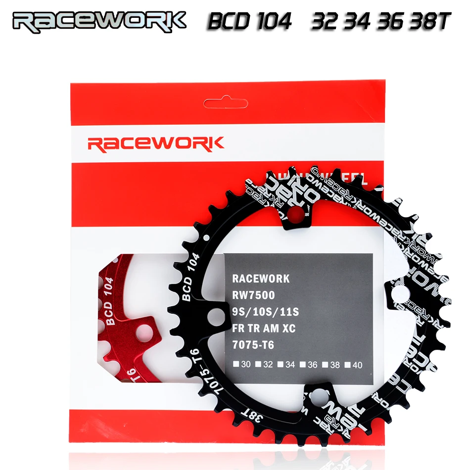 Einzigen geschwindigkeit ytem Breite kettenвт 104 BCD RUNDE 32t 34t 36t 38t MTB 11 10 9 1*11 Kurbel кольцо | Спорт и