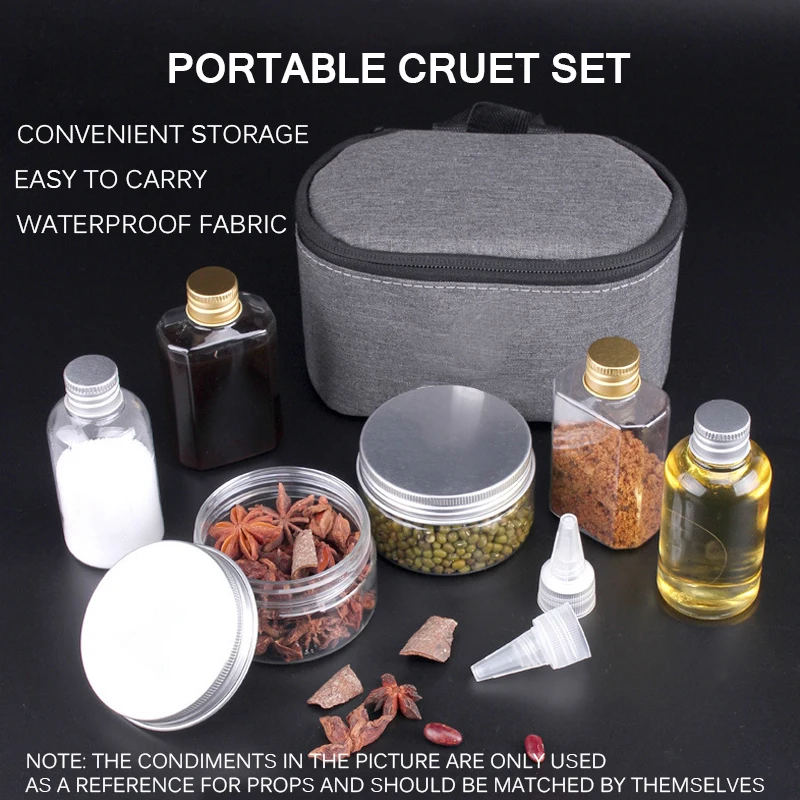 Сумка для хранения набор бутылок специй сумки пикника кемпинга барбекю