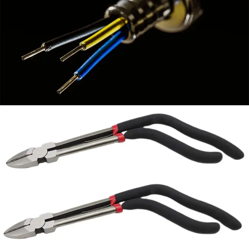 Multifunction Extra Long Reach Double Joint Side Cutter Nippers Wire Cutting Grip Dual Pivot Bull Nose Plier Hand Tool