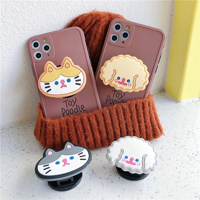Симпатичный мультяшный складной держатель подставка для телефона iphone 11 XS Max Pad